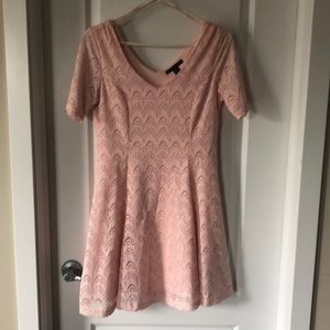 Crocheted tshirt mini dress